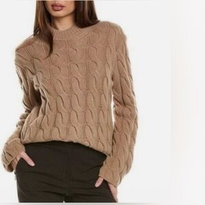 Theory Mock Cable Palomino Wool
Cashmere Blend Sweater P New with tags